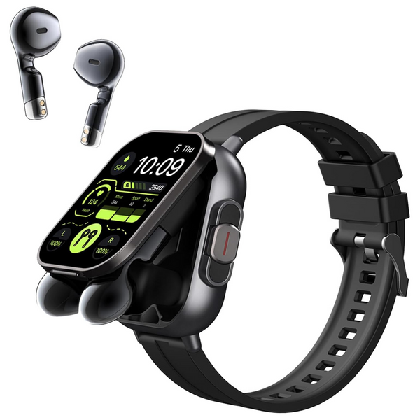 Smartwatch with Bluetooth Earbuds & Fitness Tracker
